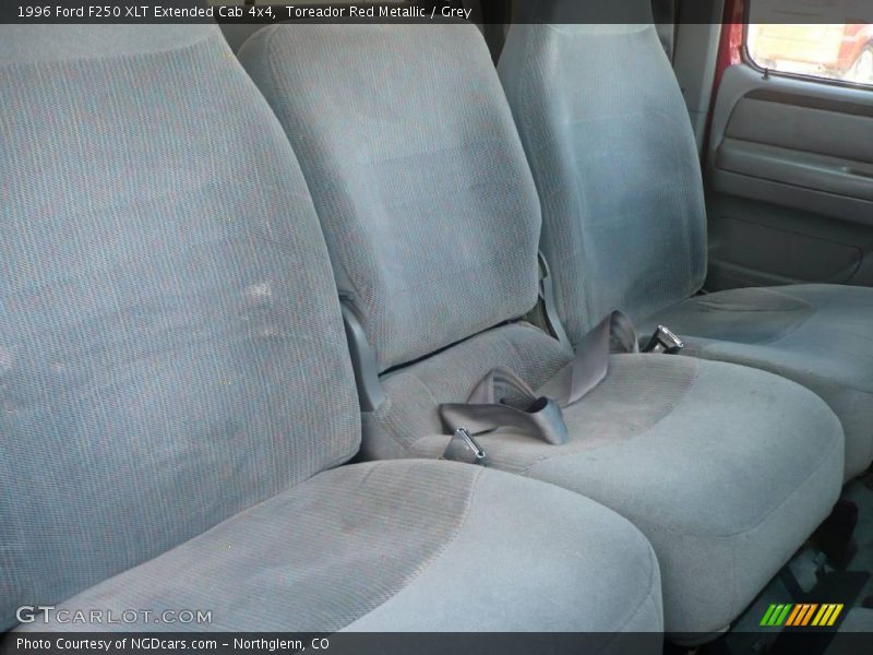 Toreador Red Metallic / Grey 1996 Ford F250 XLT Extended Cab 4x4