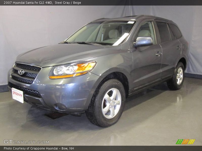 Steel Gray / Beige 2007 Hyundai Santa Fe GLS 4WD