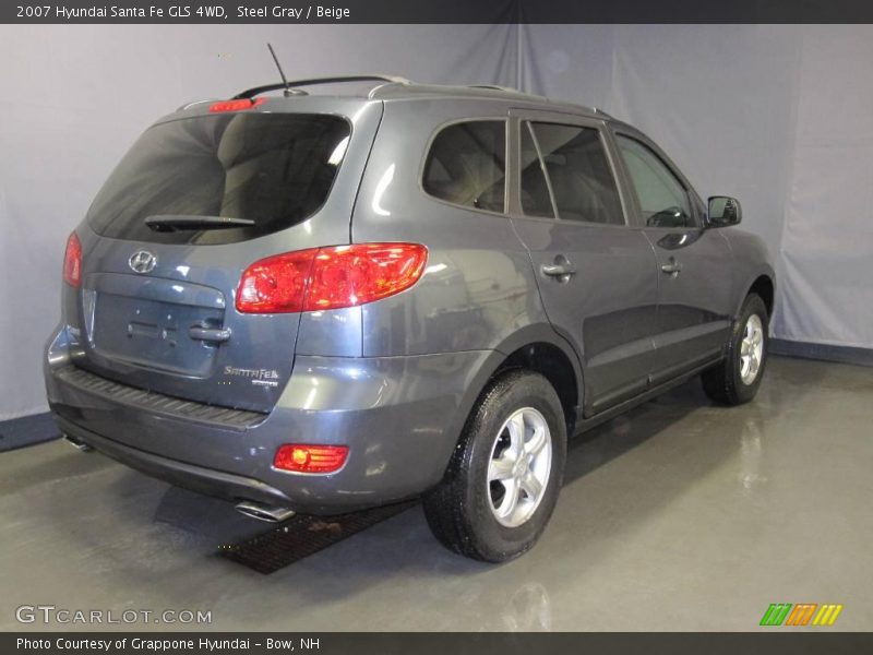 Steel Gray / Beige 2007 Hyundai Santa Fe GLS 4WD