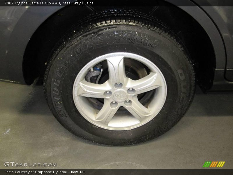 Steel Gray / Beige 2007 Hyundai Santa Fe GLS 4WD