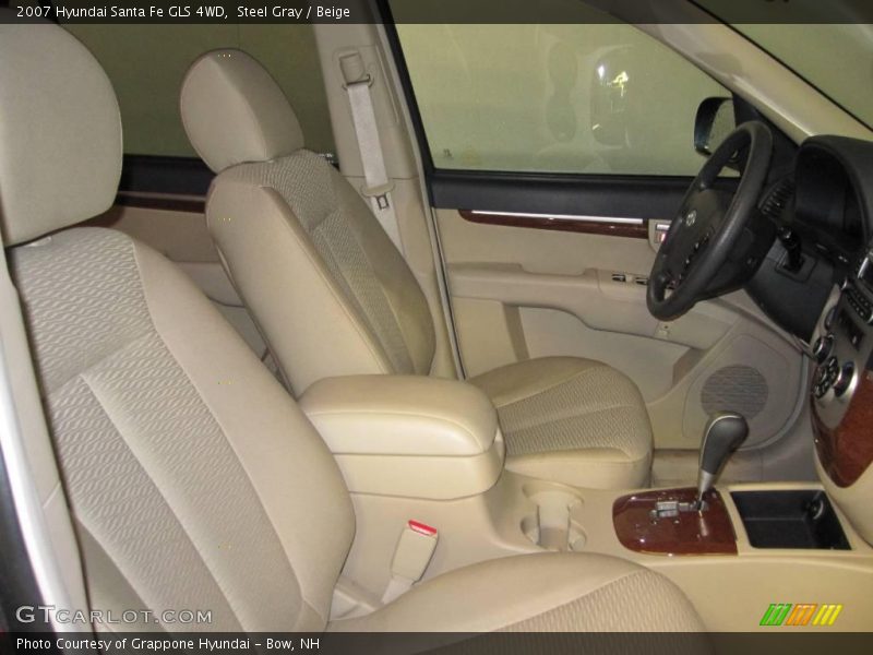 Steel Gray / Beige 2007 Hyundai Santa Fe GLS 4WD