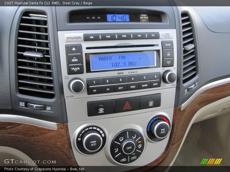 Steel Gray / Beige 2007 Hyundai Santa Fe GLS 4WD
