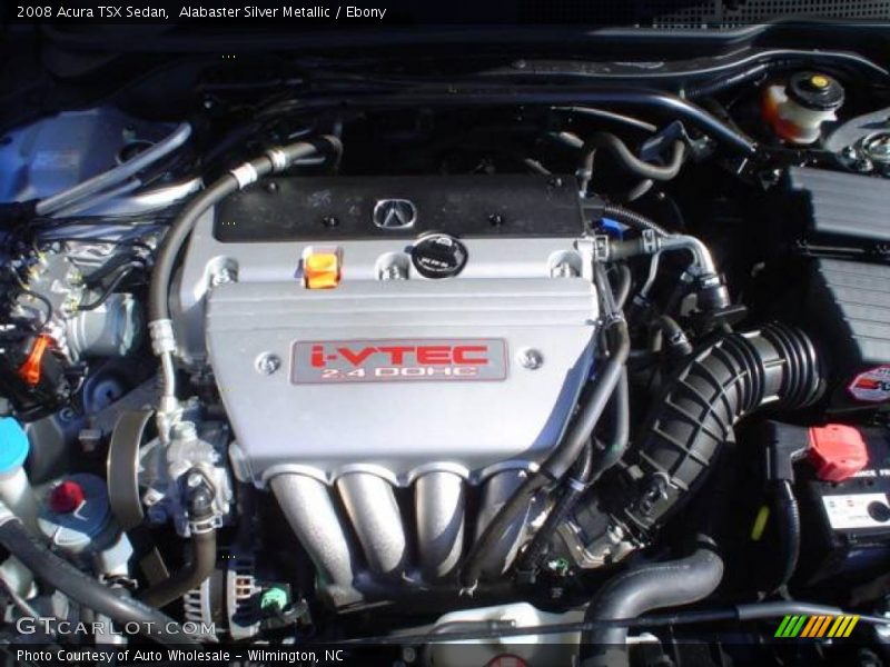 Alabaster Silver Metallic / Ebony 2008 Acura TSX Sedan