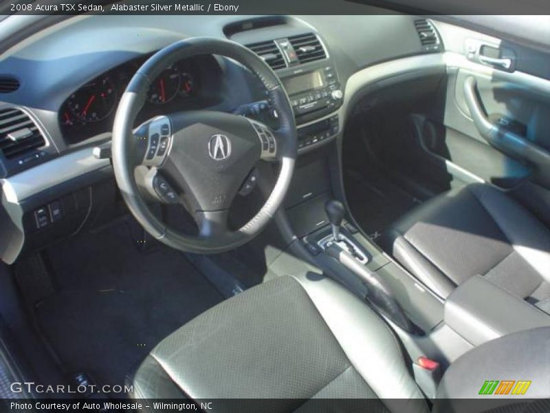 Alabaster Silver Metallic / Ebony 2008 Acura TSX Sedan