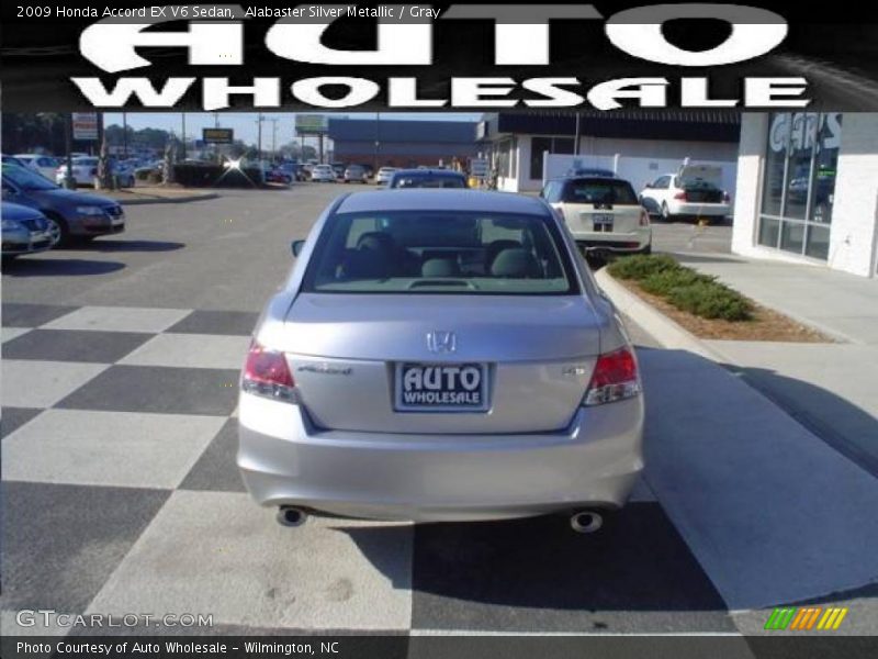 Alabaster Silver Metallic / Gray 2009 Honda Accord EX V6 Sedan