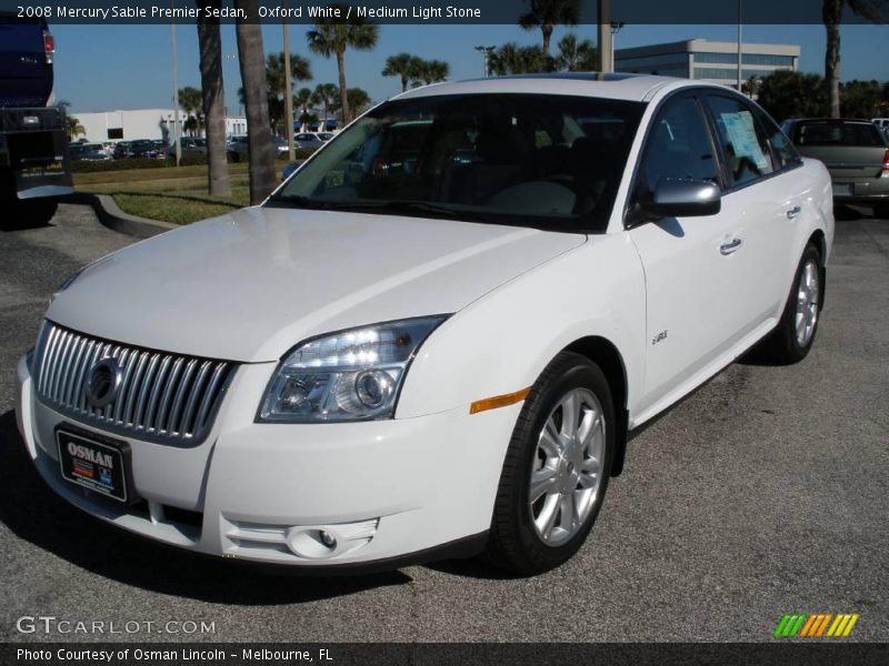 Oxford White / Medium Light Stone 2008 Mercury Sable Premier Sedan
