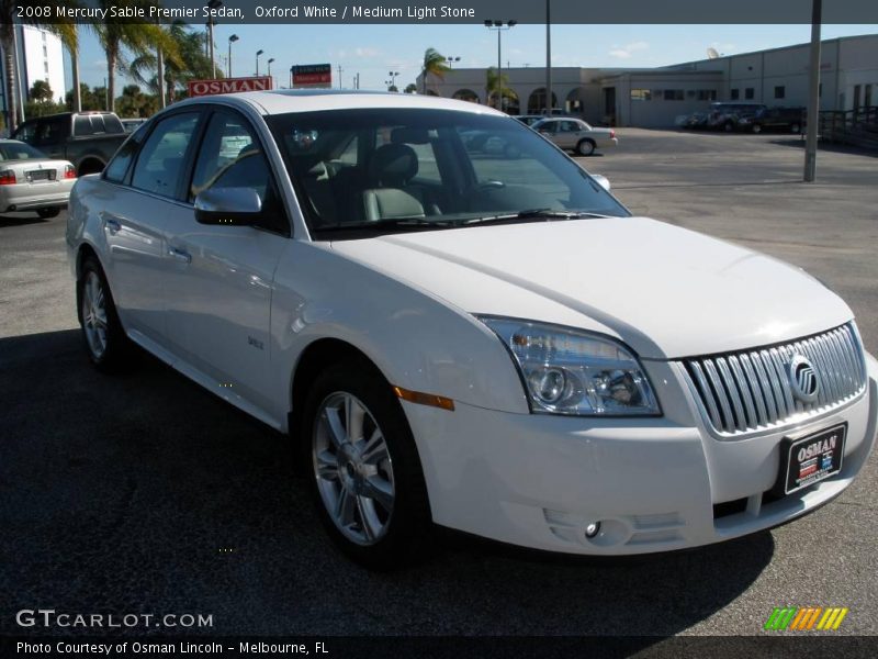 Oxford White / Medium Light Stone 2008 Mercury Sable Premier Sedan