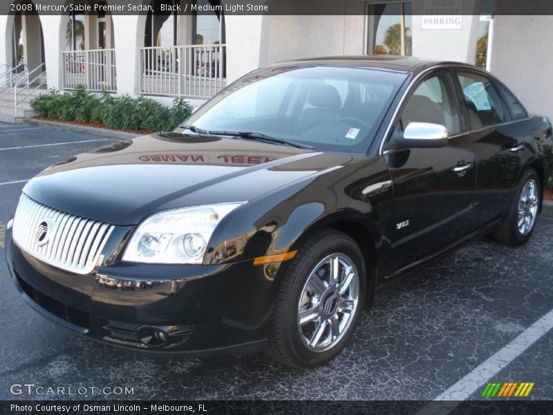 Black / Medium Light Stone 2008 Mercury Sable Premier Sedan