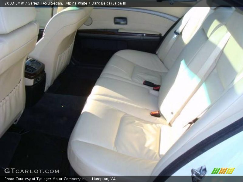 Alpine White / Dark Beige/Beige III 2003 BMW 7 Series 745Li Sedan