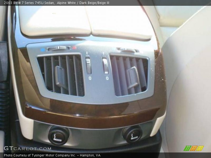 Alpine White / Dark Beige/Beige III 2003 BMW 7 Series 745Li Sedan