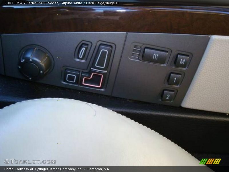Alpine White / Dark Beige/Beige III 2003 BMW 7 Series 745Li Sedan