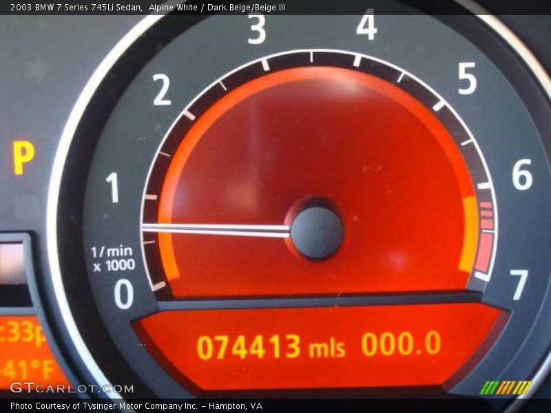 Alpine White / Dark Beige/Beige III 2003 BMW 7 Series 745Li Sedan