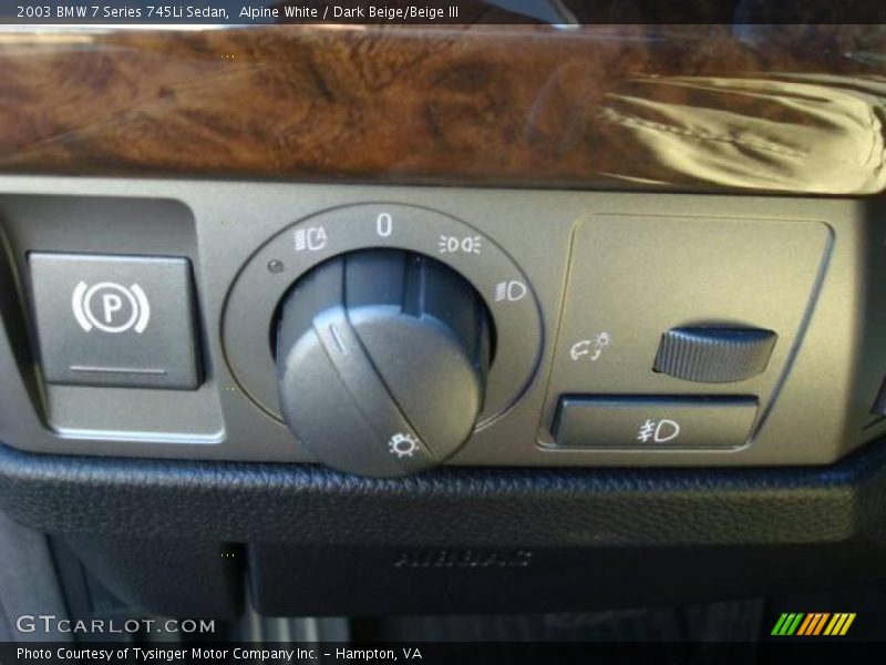 Alpine White / Dark Beige/Beige III 2003 BMW 7 Series 745Li Sedan