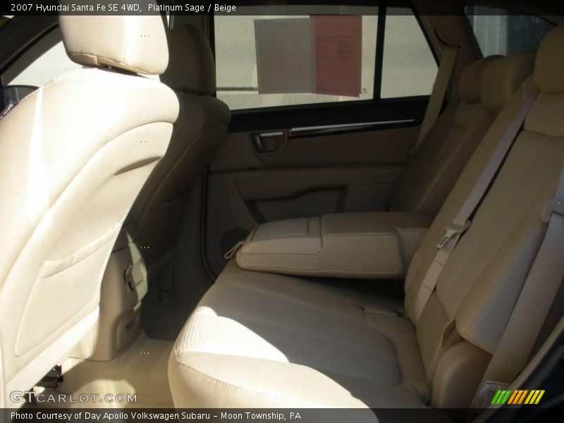 Platinum Sage / Beige 2007 Hyundai Santa Fe SE 4WD