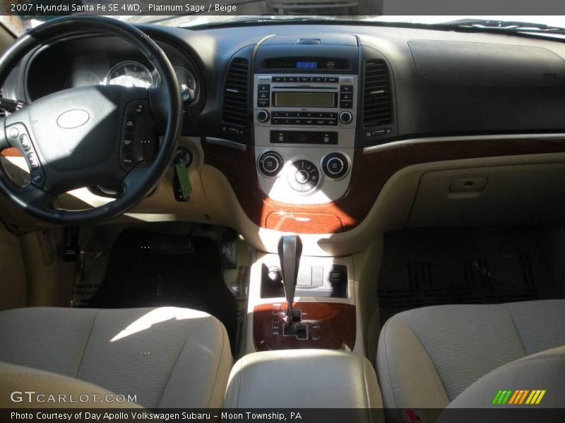 Platinum Sage / Beige 2007 Hyundai Santa Fe SE 4WD