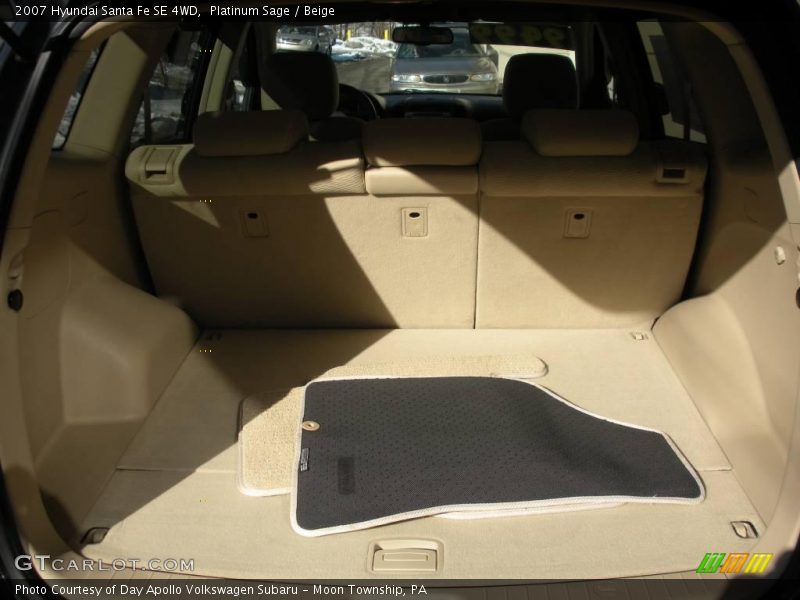 Platinum Sage / Beige 2007 Hyundai Santa Fe SE 4WD