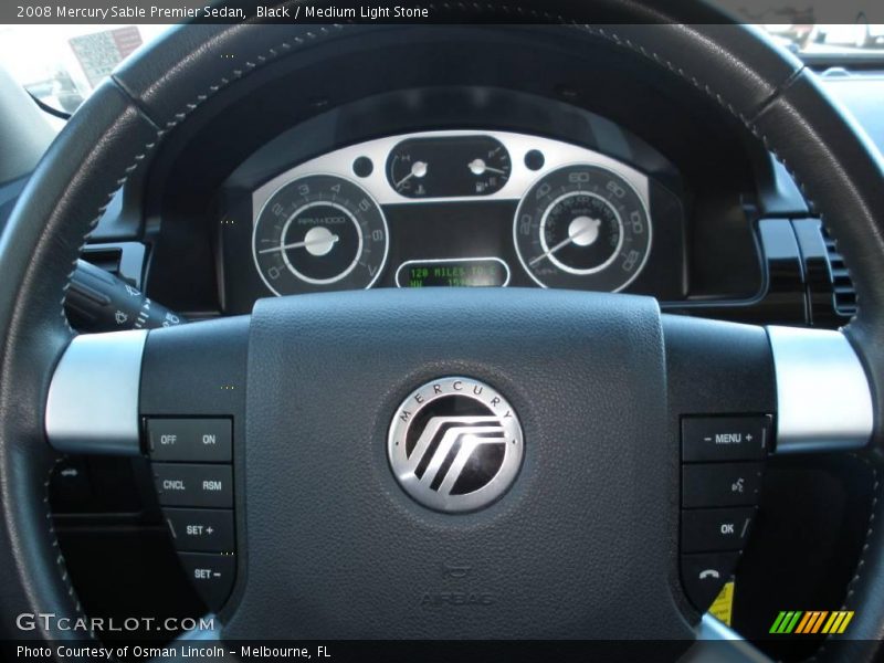 Black / Medium Light Stone 2008 Mercury Sable Premier Sedan