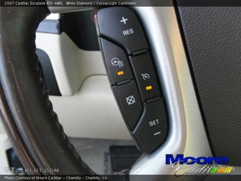 White Diamond / Cocoa/Light Cashmere 2007 Cadillac Escalade ESV AWD