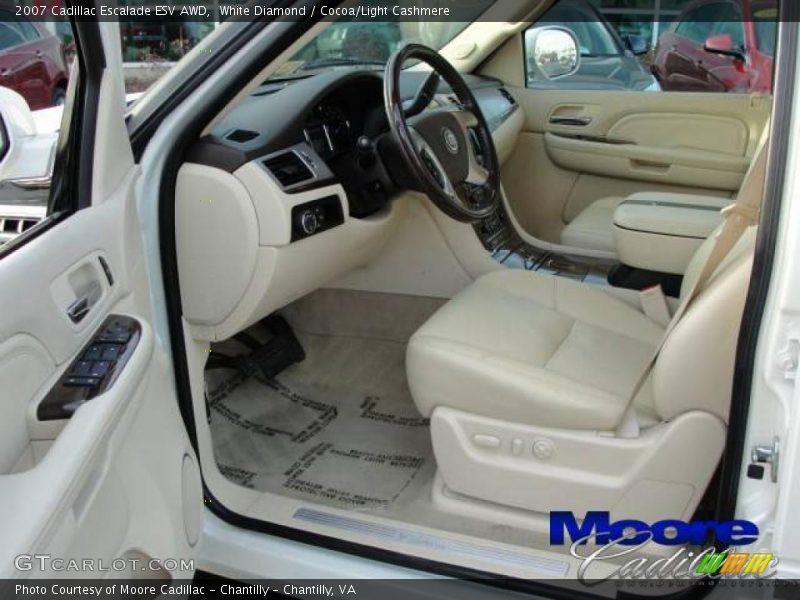 White Diamond / Cocoa/Light Cashmere 2007 Cadillac Escalade ESV AWD