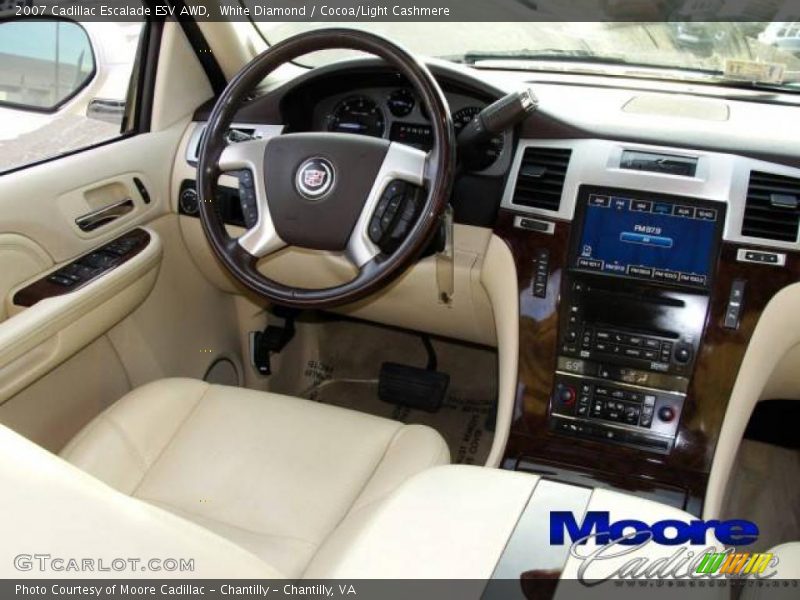 White Diamond / Cocoa/Light Cashmere 2007 Cadillac Escalade ESV AWD