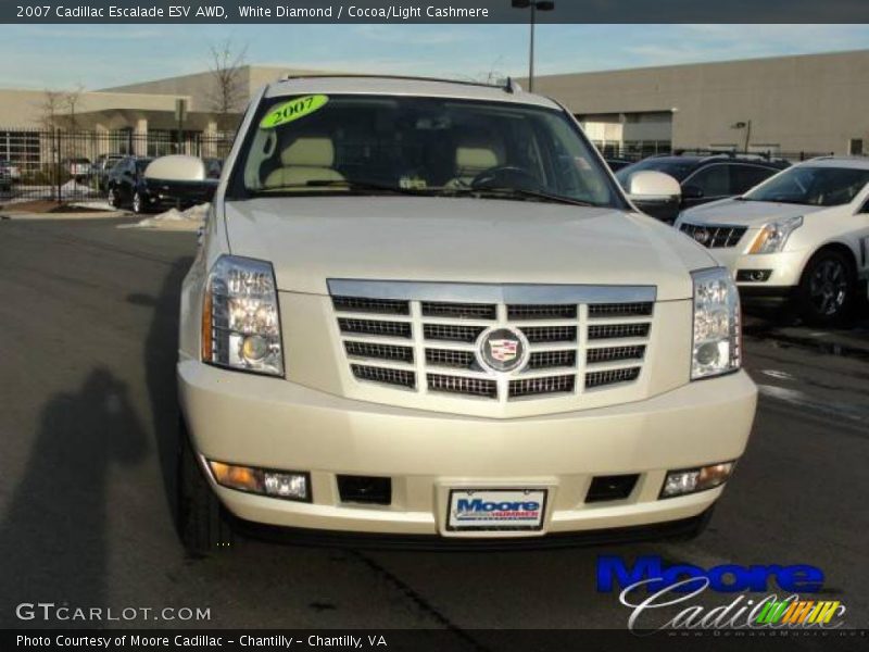 White Diamond / Cocoa/Light Cashmere 2007 Cadillac Escalade ESV AWD