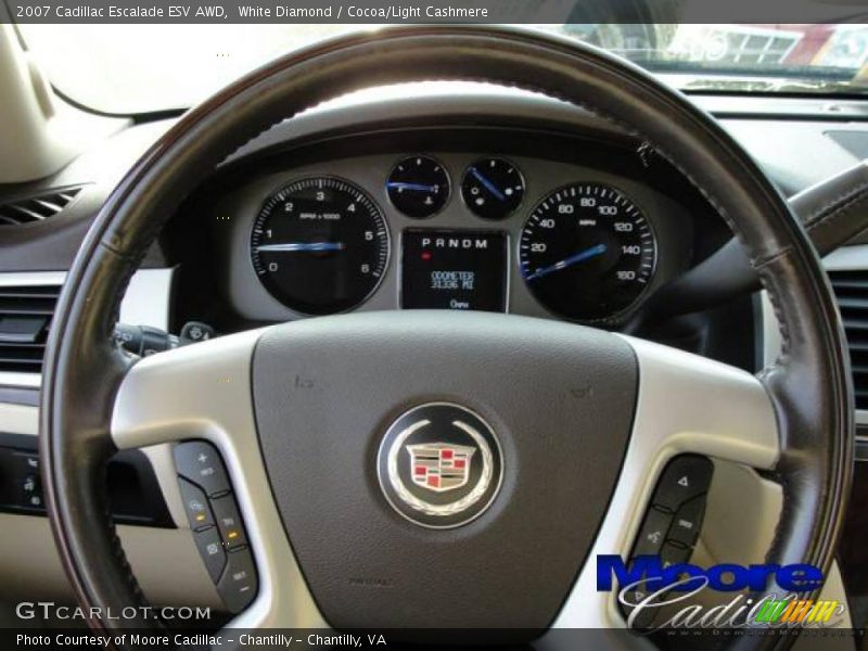 White Diamond / Cocoa/Light Cashmere 2007 Cadillac Escalade ESV AWD