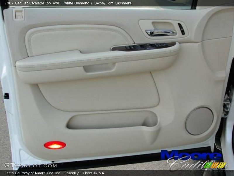 White Diamond / Cocoa/Light Cashmere 2007 Cadillac Escalade ESV AWD