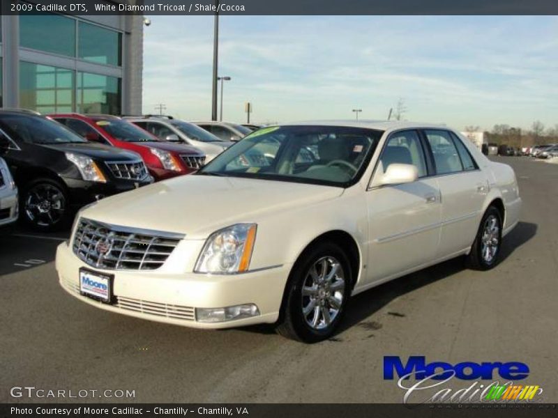White Diamond Tricoat / Shale/Cocoa 2009 Cadillac DTS