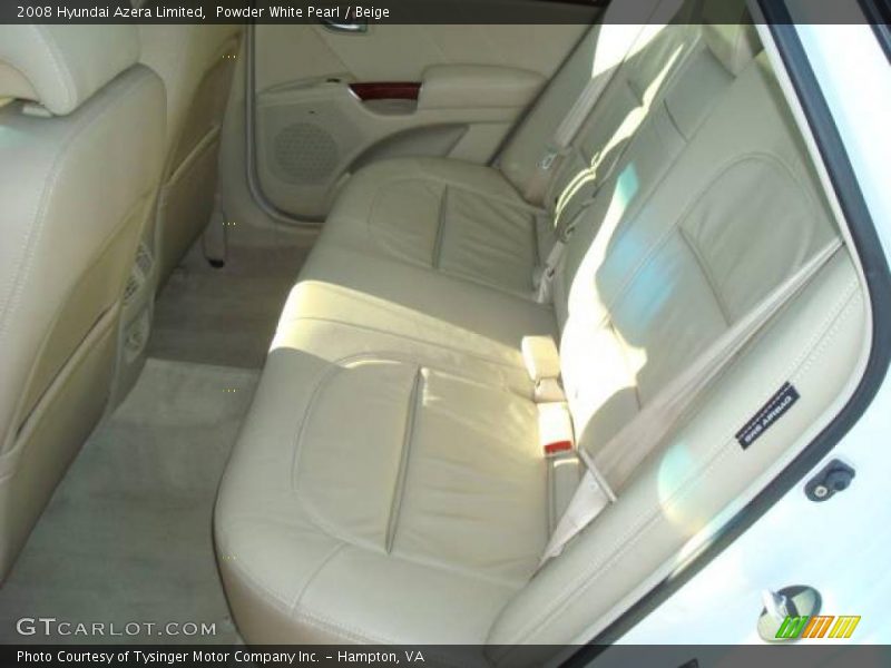 Powder White Pearl / Beige 2008 Hyundai Azera Limited