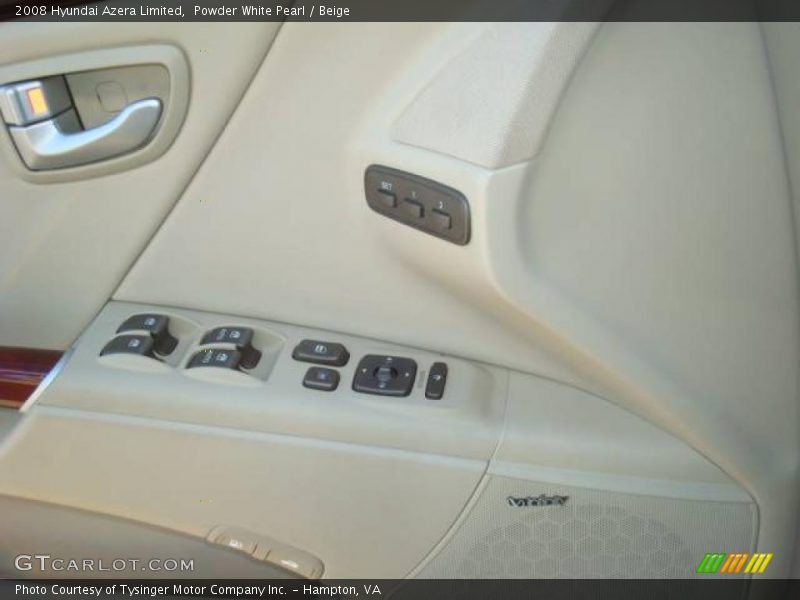 Powder White Pearl / Beige 2008 Hyundai Azera Limited