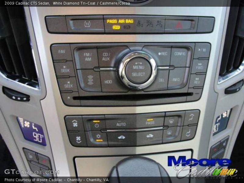 White Diamond Tri-Coat / Cashmere/Cocoa 2009 Cadillac CTS Sedan