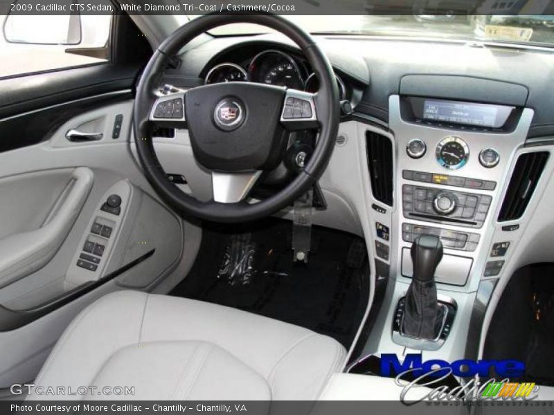 White Diamond Tri-Coat / Cashmere/Cocoa 2009 Cadillac CTS Sedan