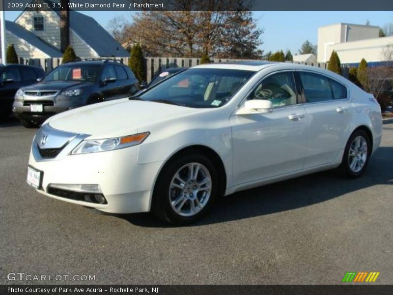 White Diamond Pearl / Parchment 2009 Acura TL 3.5