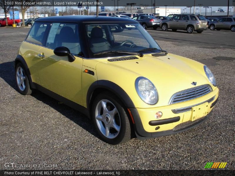 Liquid Yellow / Panther Black 2003 Mini Cooper Hardtop