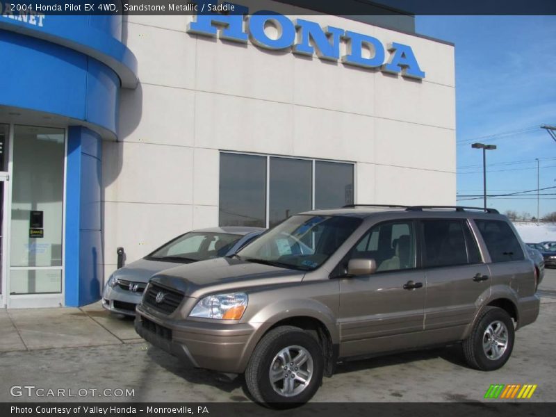 Sandstone Metallic / Saddle 2004 Honda Pilot EX 4WD