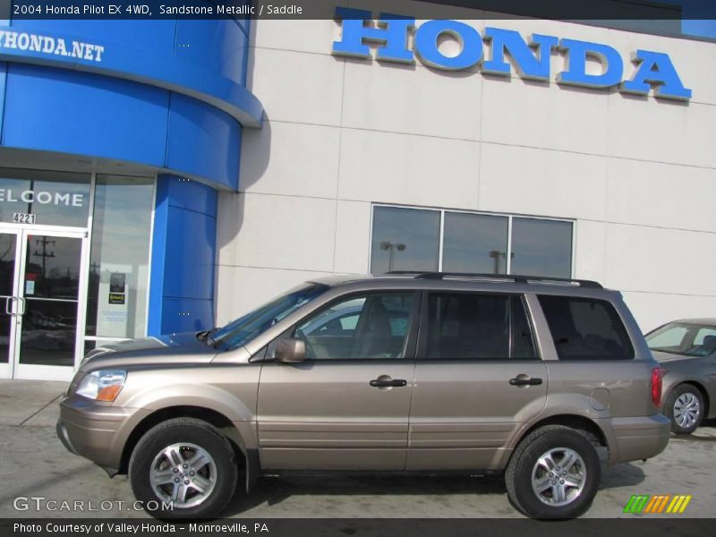 Sandstone Metallic / Saddle 2004 Honda Pilot EX 4WD