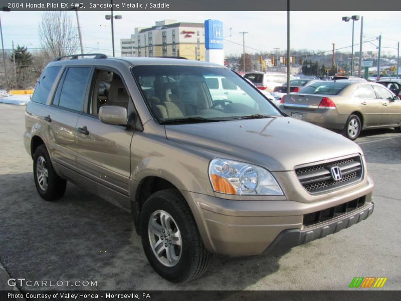 Sandstone Metallic / Saddle 2004 Honda Pilot EX 4WD
