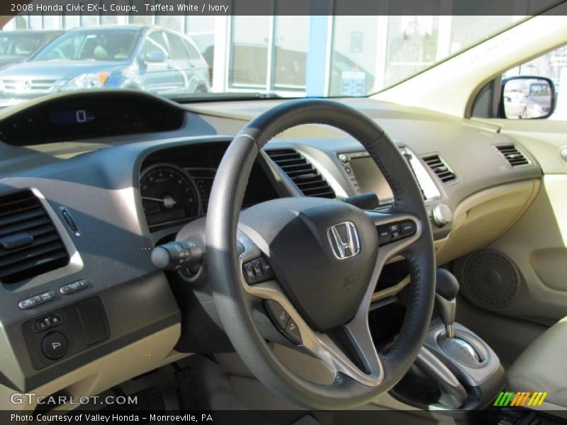 Taffeta White / Ivory 2008 Honda Civic EX-L Coupe