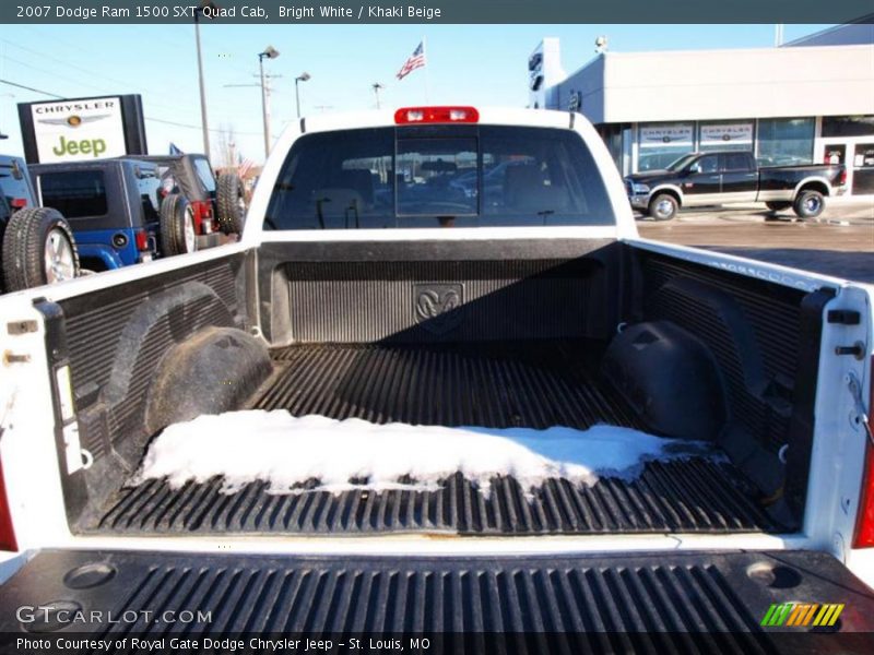 Bright White / Khaki Beige 2007 Dodge Ram 1500 SXT Quad Cab