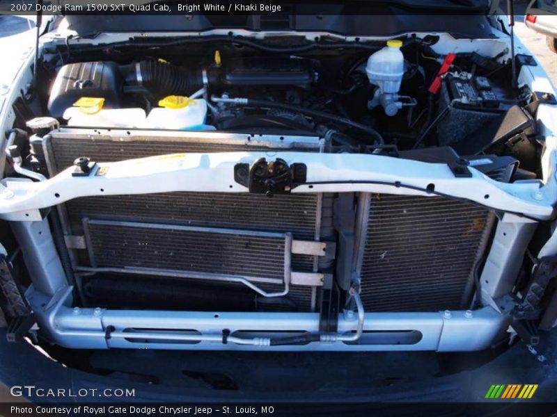 Bright White / Khaki Beige 2007 Dodge Ram 1500 SXT Quad Cab