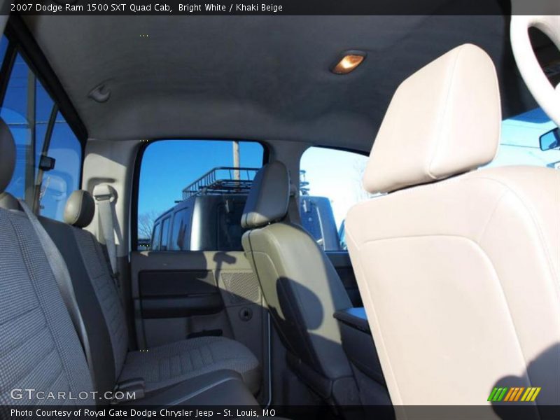Bright White / Khaki Beige 2007 Dodge Ram 1500 SXT Quad Cab