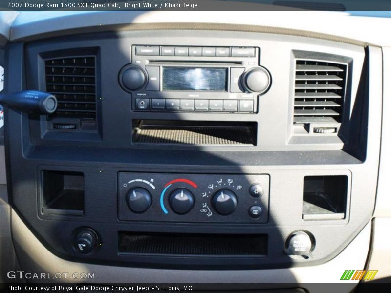 Bright White / Khaki Beige 2007 Dodge Ram 1500 SXT Quad Cab