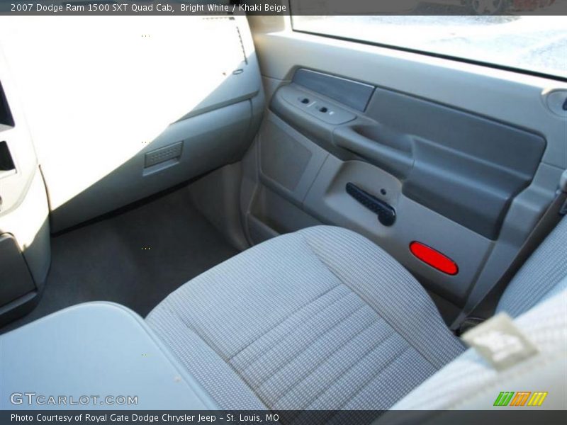 Bright White / Khaki Beige 2007 Dodge Ram 1500 SXT Quad Cab