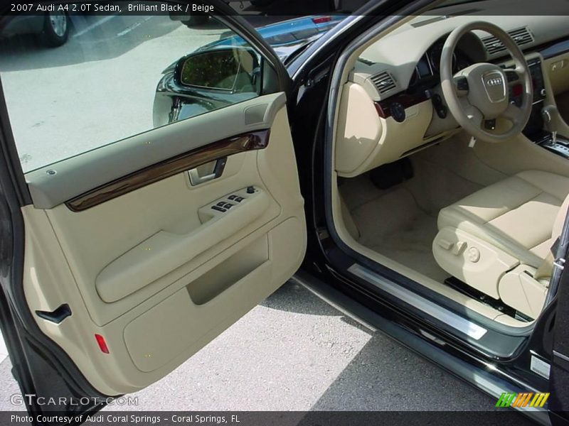Brilliant Black / Beige 2007 Audi A4 2.0T Sedan