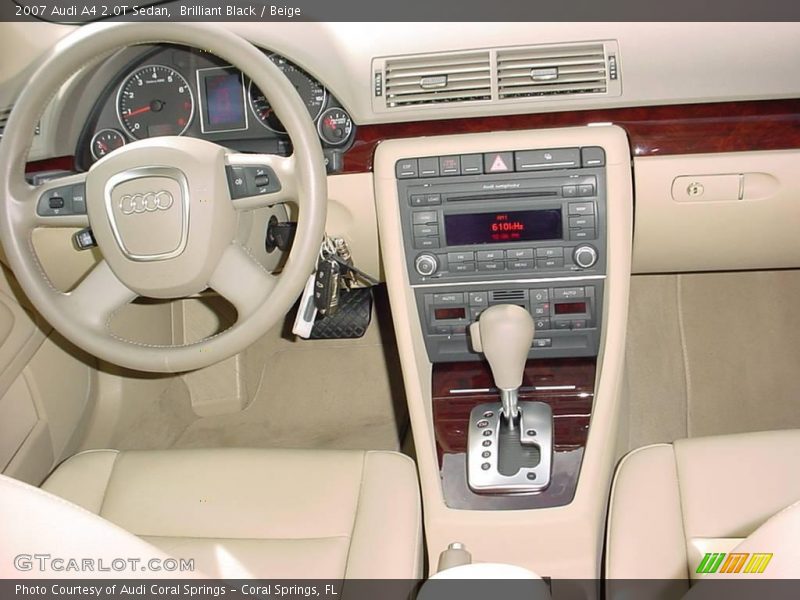 Brilliant Black / Beige 2007 Audi A4 2.0T Sedan