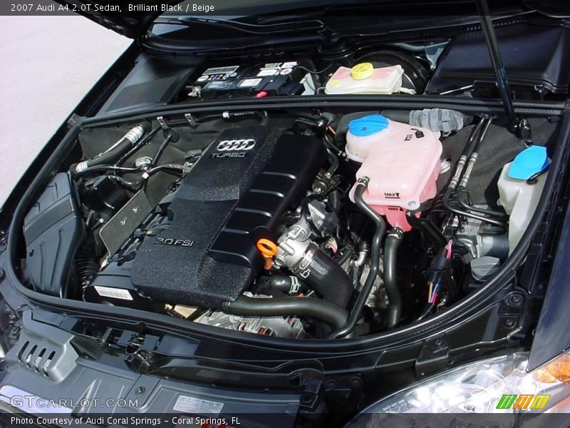 Brilliant Black / Beige 2007 Audi A4 2.0T Sedan