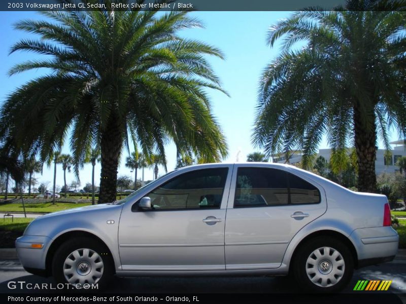 Reflex Silver Metallic / Black 2003 Volkswagen Jetta GL Sedan