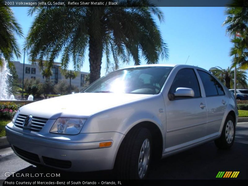 Reflex Silver Metallic / Black 2003 Volkswagen Jetta GL Sedan