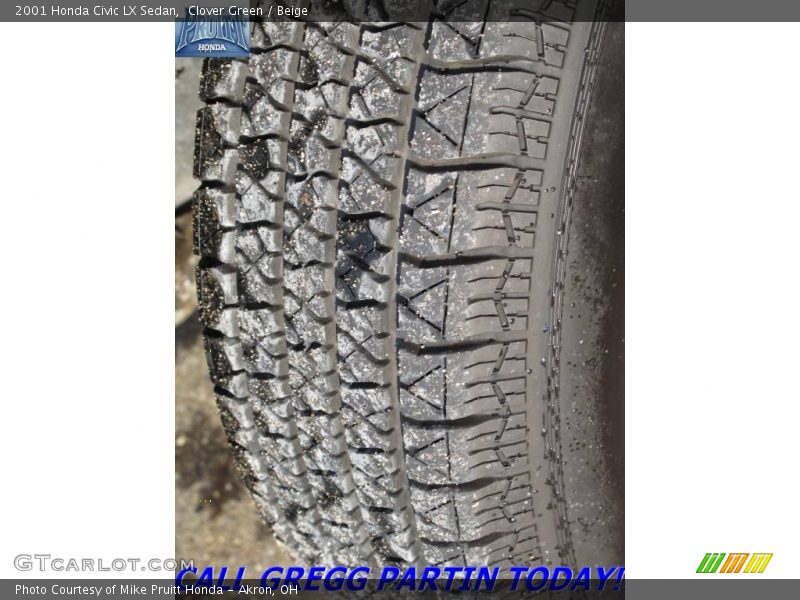 Clover Green / Beige 2001 Honda Civic LX Sedan