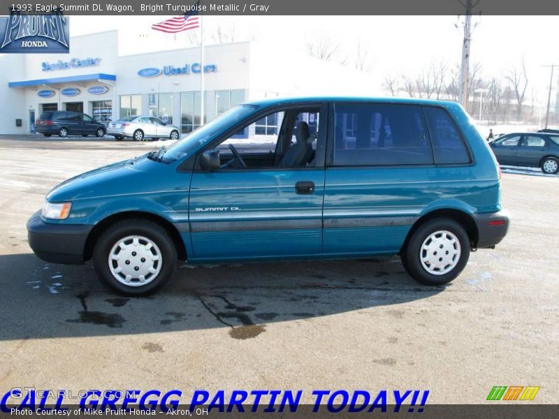 Bright Turquoise Metallic / Gray 1993 Eagle Summit DL Wagon